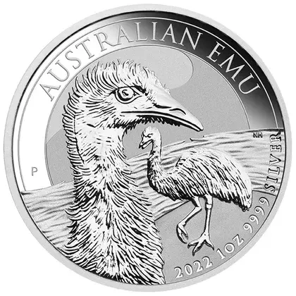 Srebrna Moneta Australijski Emu 2022 1 Uncja 24h